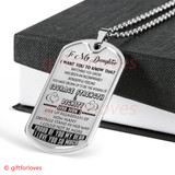 To My Daughter Dog Tag: I Love You So Much 28DAB0
