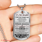 To My Daughter Dog Tag: I Love You So Much 28DAB0