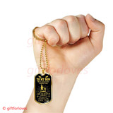 To My Son Dog Tag: Father And Son Dog Tag, Never Forget That I Love You 7SBG