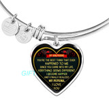 To my girlfriend: Gift Ideas for girlfriend, girlfriend bangle, to my girlfriend bangle, beautiful girlfriend bangle, best gifts for girlfriend, birthday gifts for girlfriend, boyfriend and girlfriend bangle 941fHgb
