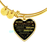 To my girlfriend: Gift Ideas for girlfriend, girlfriend bangle, to my girlfriend bangle, beautiful girlfriend bangle, best gifts for girlfriend, birthday gifts for girlfriend, boyfriend and girlfriend bangle 802fHgb