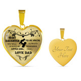 To My Daughter Luxury Necklace:  Best Gift For Daughter, Daughter Necklace From Dad, Father And Daughter Necklace 200DASO