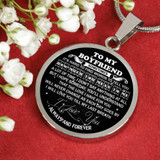 To My Boyfriend Luxury Necklace: Necklace For Boyfriend, Valentine Gift For Boyfriend, Unique Gift For Boyfriend 558BS