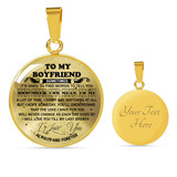 To My Boyfriend Luxury Necklace: Necklace For Boyfriend, Valentine Gift For Boyfriend, Unique Gift For Boyfriend 558BO