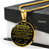 To My Boyfriend Luxury Necklace: Necklace For Boyfriend, Valentine Gift For Boyfriend, Unique Gift For Boyfriend 558BG