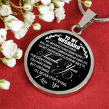 To My Husband Luxury Necklace: Unique Gift For Husband, Necklace For Husband, Valentine Gift For Husband 553HS