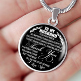 To My Husband Luxury Necklace: Unique Gift For Husband, Necklace For Husband, Valentine Gift For Husband 553HS