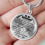 To My Husband Luxury Necklace: Unique Gift For Husband, Necklace For Husband, Valentine Gift For Husband 553HO