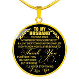 To My Husband Luxury Necklace: Unique Gift For Husband, Necklace For Husband, Valentine Gift For Husband 553HG