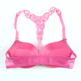 Fashion Women Sexy Bra Front Closure Lace Racer Back Bra