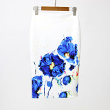 Printed Pencil Skirt