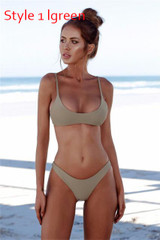 Bikini with Push Up Halter Top