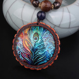 Peacock Feather Necklace Peacock Feather Necklace