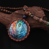 Peacock Feather Necklace Peacock Feather Necklace