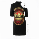 Legends distressed retro tshirt dress