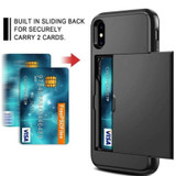 For iPhone Case Slide Armor Wallet Card Slots Holder