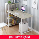 Upgraded Computer Laptop Desk 47" Modern Style Computer Desk with 4 Tiers Bookshelf for Home Office Studying Living Room