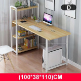 Upgraded Computer Laptop Desk 47" Modern Style Computer Desk with 4 Tiers Bookshelf for Home Office Studying Living Room
