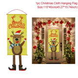 Merry Christmas Porch Door Banner Hanging Ornament For Home