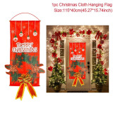 Merry Christmas Porch Door Banner Hanging Ornament For Home