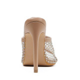 Mesh Square Toe Heels