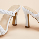 Quilted Square Toe Sandals