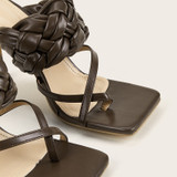 Quilted Square Toe Sandals