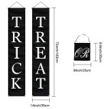 OurWarm Halloween Decor Props Black Lace Spiderweb Curtain Tablecloth Fireplace Bats Mantle Scarf Trick Or Treat Banner Cosplay