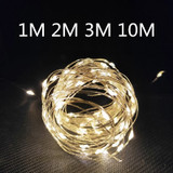 1m/2m/3m/10m Copper Wire Battery Box Garland LED Wedding Decoration for Home Decoration Fairy  for Party Decoration String Light 1m/2m/3m/10m Copper Wire Battery Box Garland LED Wedding Decoration for Home Decoration Fairy  for Party Decoration String Light