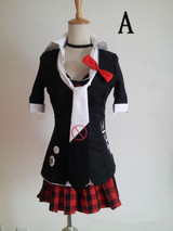 Danganronpa Cosplay Junko Enoshima Emboitement Inushio Kimuchi Symbol Mark Sign Dangan-Ronpa Trigger Happy Havoc Cosplay Costume