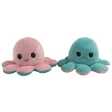 Plush Octopus Doll Kids Baby Toys Creative Cute Octopus Toys Marine Double-Sided Flip Doll Soft Reversible Puzzle Pulpo Poulpe #