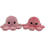 Plush Octopus Doll Kids Baby Toys Creative Cute Octopus Toys Marine Double-Sided Flip Doll Soft Reversible Puzzle Pulpo Poulpe #