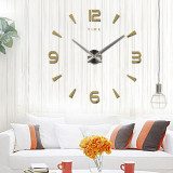 Large Wall Clock Quartz 3D DIY Big Decorative Kitchen Clocks Acrylic Mirror Stickers Oversize Wall Clock Home Letter Home Decor