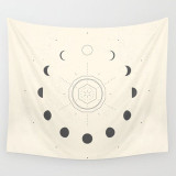 Psychedelic Tapestry Moon Changing Wall Hanging Witchcraft Hippie Wall Tapestry Pink Wall Carpet Boho Home Decor Tapisserie