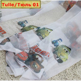 Blue Car Cartoon Window Curtain Living Room Boys Children  Bedroom Sheer Tulle Kids Cortina Blue Car Cartoon Window Curtain Living Room Boys Children  Bedroom Sheer Tulle Kids Cortina
