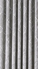 Silver Jacquard Chenille Blackout Curtains Drape For Bedroom Home Deco