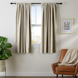 CDIY Blackout Short Curtains for Bedroom Kitchen Living Room Window Treatments Small Curtains