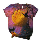 Harajuku Woman Tshirts Plus Size Women Short Sleeve Halloween Printed O-Neck T-Shirt Graphic Tee T Shirt For Women футболка