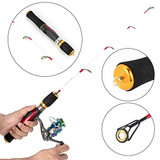 Ice Fishing Rod and Reel Combo, 5BB Ice Fishing Spinning Reel, 2.1ft Ice Fishing Rod with Ice Jigs, Spinners, Spoons, Soft Lures, Lines and Floats