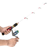 Ice Fishing Rod and Reel Combo, 5BB Ice Fishing Spinning Reel, 2.1ft Ice Fishing Rod with Ice Jigs, Spinners, Spoons, Soft Lures, Lines and Floats