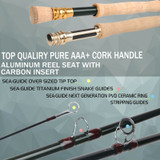 Fast Action Skyhigh Fly Fishing Rod IM12 Toray Carbon 10FT 7WT 4pcs Tip Flex 9.5