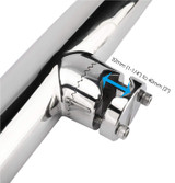 Rail Mount Rod Holder, Stainless Tournament Style Clamp on Fishing Rod Holder Adjustable