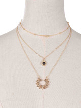 Women's Vintage Silver Multi - layer Lotus Necklace
