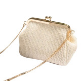 Straw Crossbody Boho Handbag, Stylish Rattan ClutchDesigner Colors
