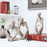 Sculpture Modern Abstract Art Thinker Figure for Bookends andDisplay