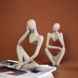 Sculpture Modern Abstract Art Thinker Figure for Bookends andDisplay
