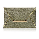 Fashion Style    Leather Clutch Bag  ElegantEnvelope Design Sparkling Sequins