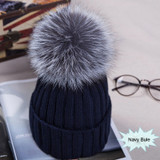 Pom Pom Knitted Beanie