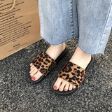 Leopard Print Womens Slides