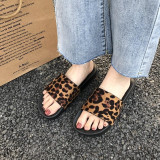 Leopard Print Womens Slides